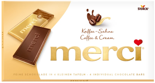MERCI COFFEE&CREAM 100g mliečna čokoláda