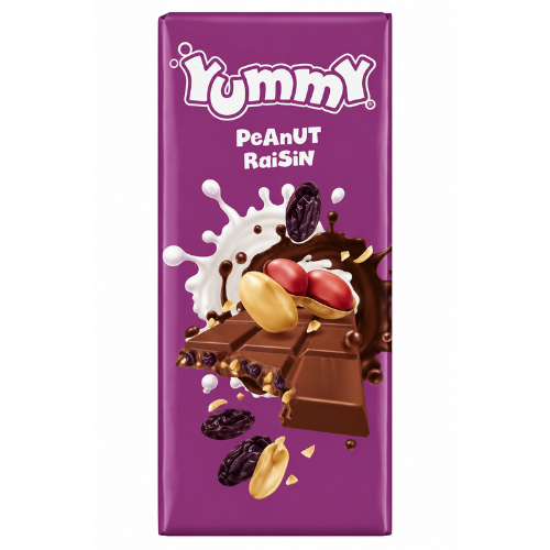 YUMMY PENAUT & RAISIN 85g arašídová s hrozienkami