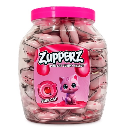 ZUPPERZ PINK CAT 18g plnené želé (Balenie:50ks 1ks od 0,30eur)
