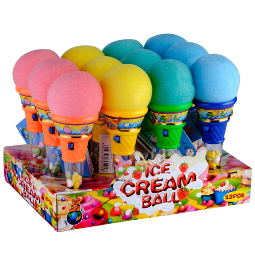 ICE CREAM BALL 6g hračka s cukríkmi(Balenie:12ks 1ks od 1eur)