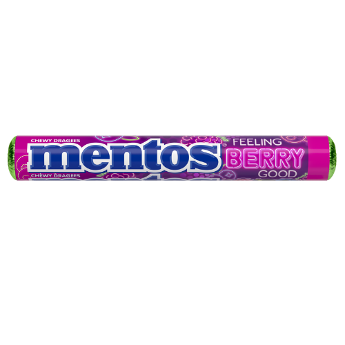 MENTOS FEELING BERRY 38g ovocné cukríky (cena od 0,49eur)