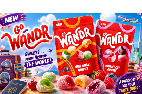 Go Wandr Mini Mochi Gummy – nová globálna značka cukroviniek od Bazooka Brands inšpirovaná Japonskom.