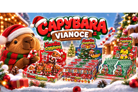 Tri vianočné novinky Santa Capybara od VIDAS Kft. pre Vianoce 2026