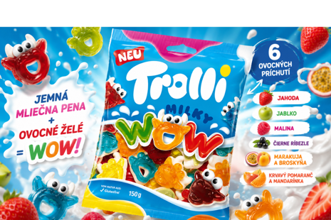 Trolli Milky Wow – nové želé kravičky s mliečnou penou a šiestimi ovocnými príchuťami